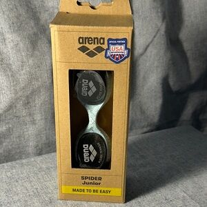 Arena Spider Junior Kids Swim Goggles - Black